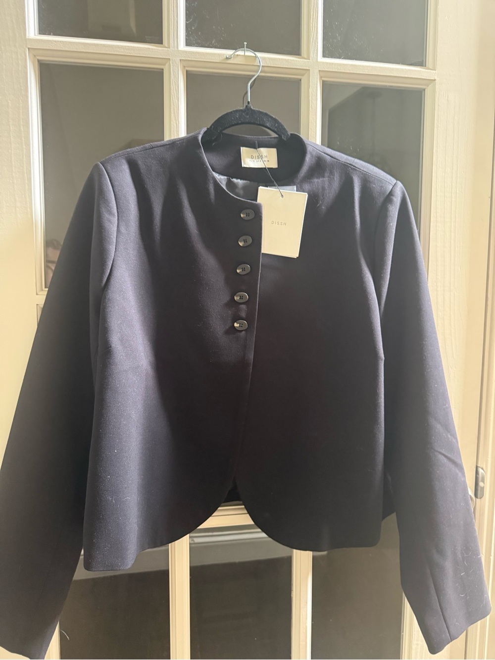DISSH Black Ryan oversized cropped blazer